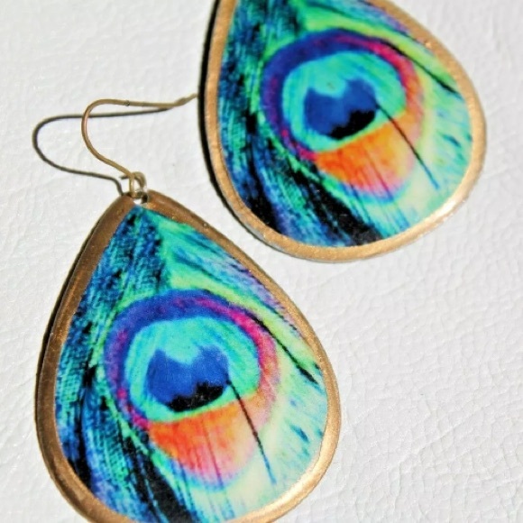 [Free People] Brass Peacock Earrings 🦚 - Picture 2 of 8